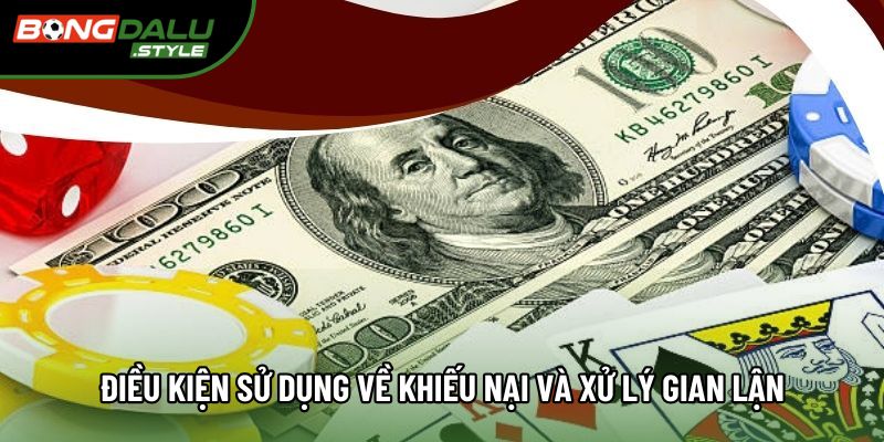 Điều khoản sử dụng về khiếu nại và xử lý gian lận Điều khoản sử dụng về khiếu nại và xử lý gian lận